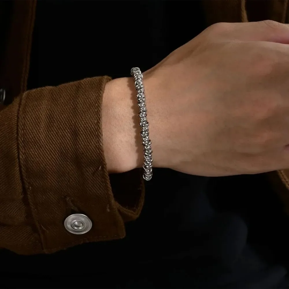 Stylish Twisted Stainless Steel Bracelet